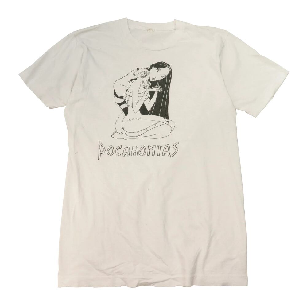 Vintage 80s Pocahontas Disney White T-Shirt Size M